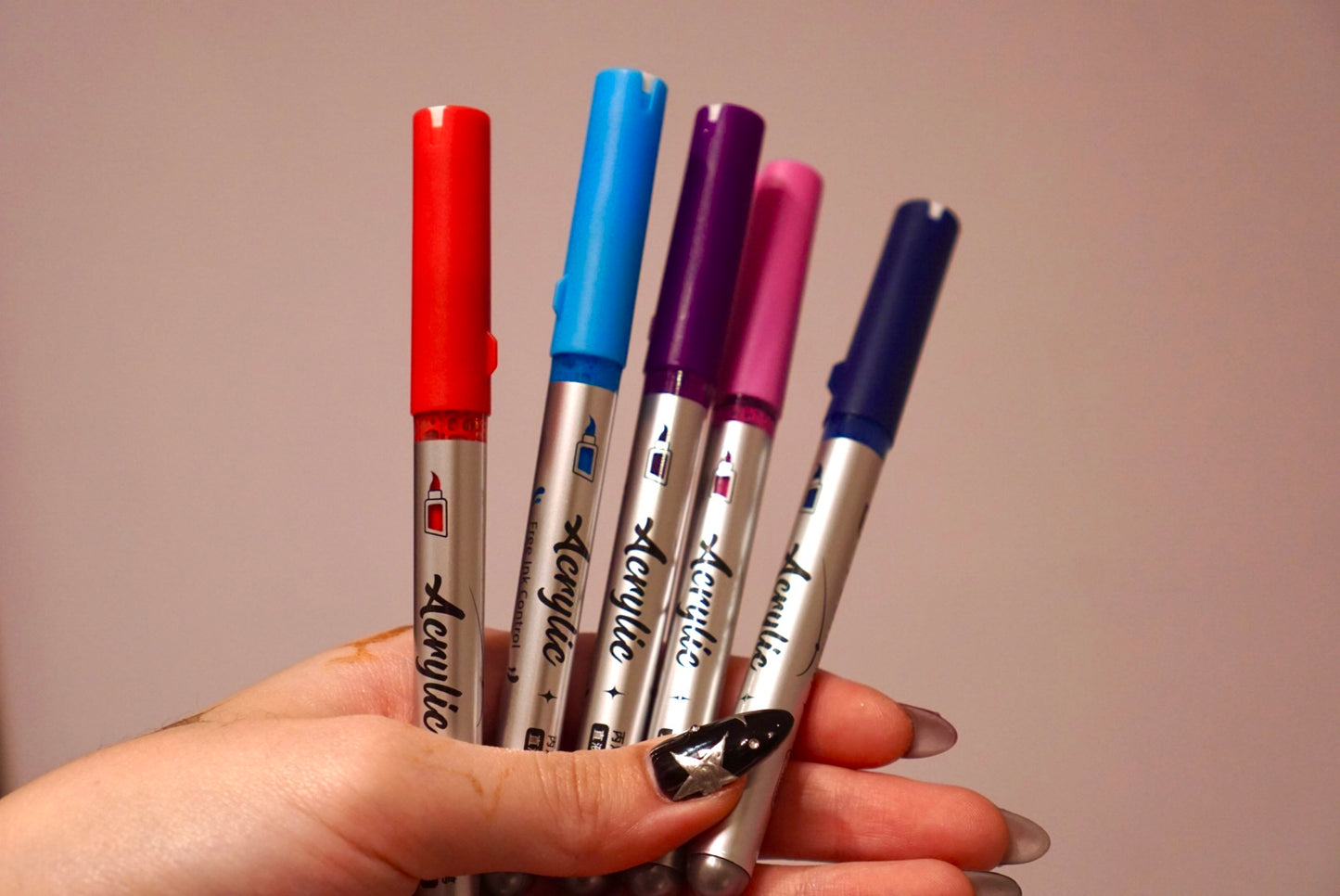 12pc Acrylic Paint Markers Set – Brush Tip, 9 Color Series for Artists - ARTORIA