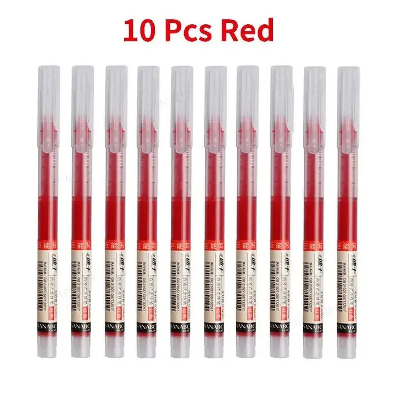 FAST DRYING 10pcs/set 0.5mm Roller Pen Black/Red/Blue ink - ARTORIA