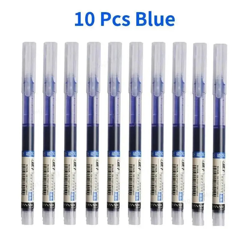 FAST DRYING 10pcs/set 0.5mm Roller Pen Black/Red/Blue ink - ARTORIA