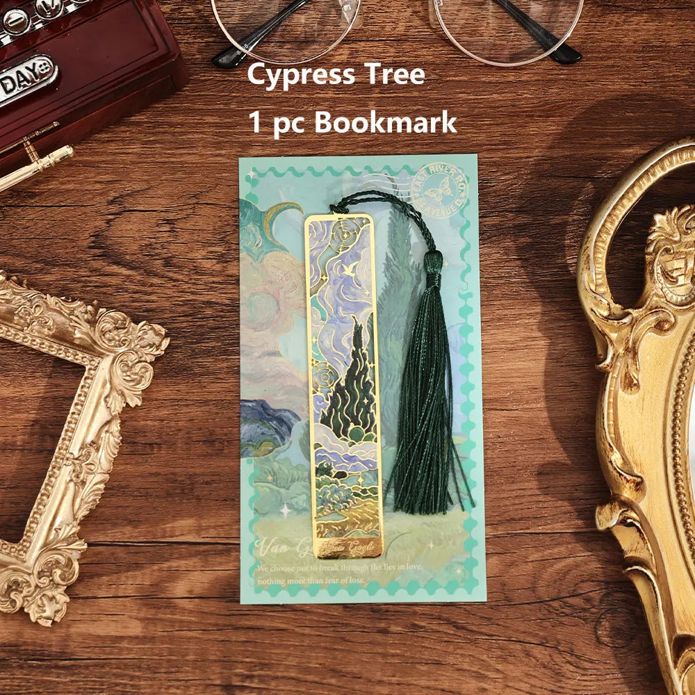 Metallic Floral Bookmark with Tassel – Elegant Gift for Readers & Creatives - ARTORIA