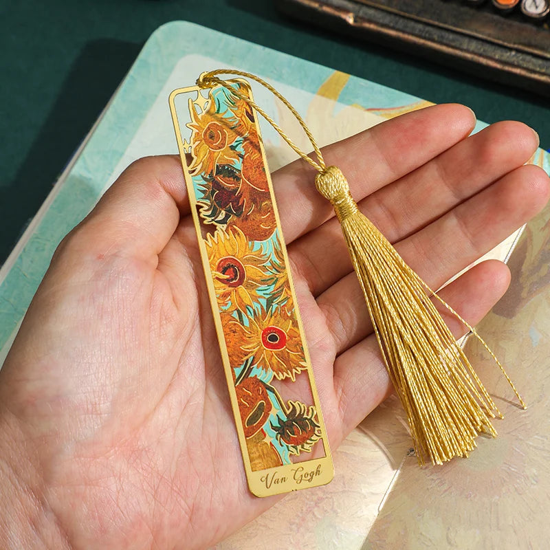 Metallic Floral Bookmark with Tassel – Elegant Gift for Readers & Creatives - ARTORIA