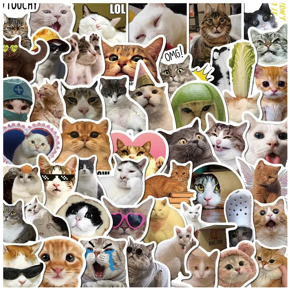 10/30/50PCS FUNNY meme EL GATO Kitten Cat Sticker Aesthetic - ARTORIA