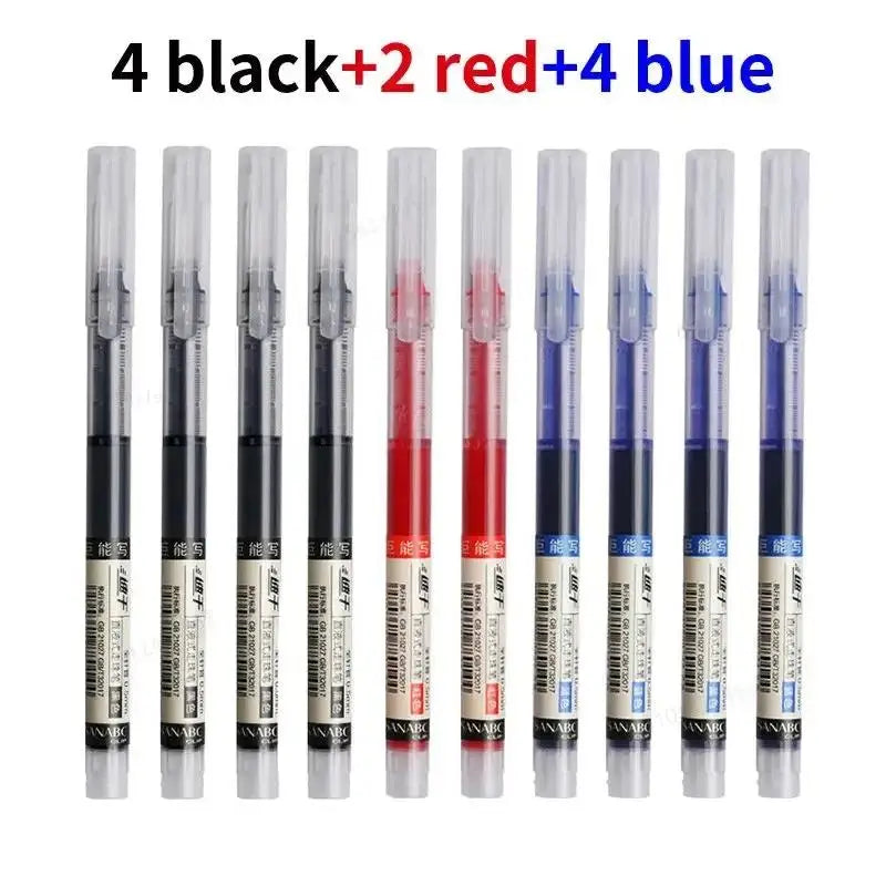 FAST DRYING 10pcs/set 0.5mm Roller Pen Black/Red/Blue ink - ARTORIA