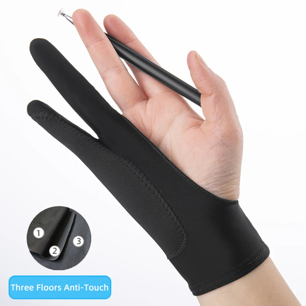 Two-Finger Digital Art Glove – Anti-Smudge Drawing Glove for Tablets (Left/Right Hand) - ARTORIA
