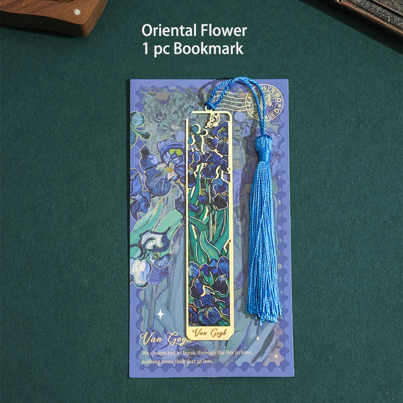 Metallic Floral Bookmark with Tassel – Elegant Gift for Readers & Creatives - ARTORIA