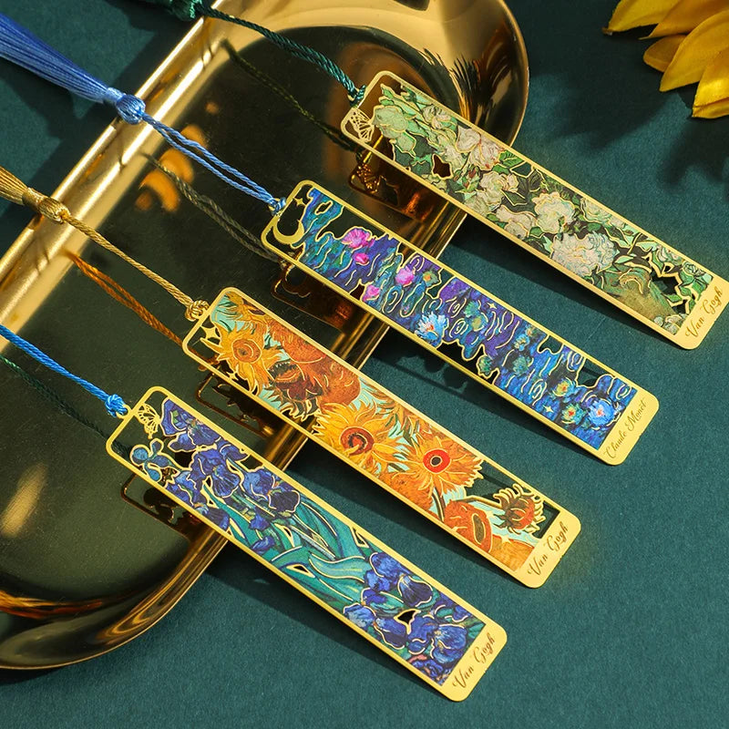 Metallic Floral Bookmark with Tassel – Elegant Gift for Readers & Creatives - ARTORIA