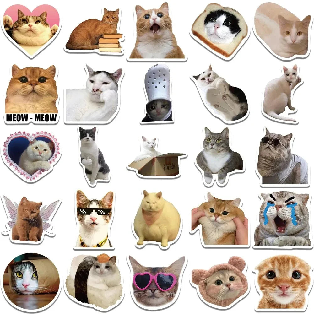10/30/50PCS FUNNY meme EL GATO Kitten Cat Sticker Aesthetic - ARTORIA