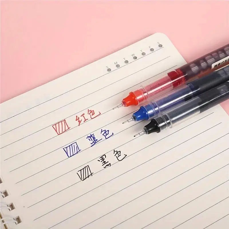 FAST DRYING 10pcs/set 0.5mm Roller Pen Black/Red/Blue ink - ARTORIA