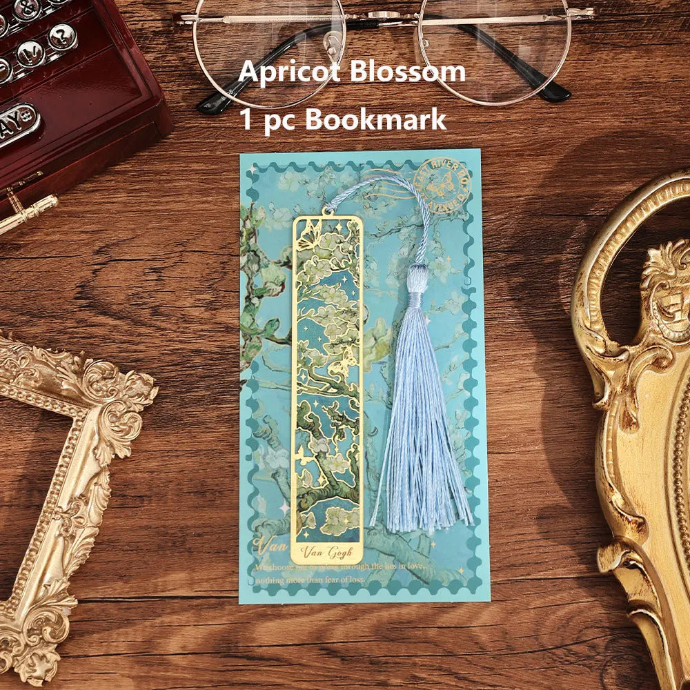 Metallic Floral Bookmark with Tassel – Elegant Gift for Readers & Creatives - ARTORIA