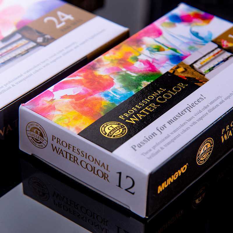 Solid Watercolor Paints in Iron Box - ARTORIA