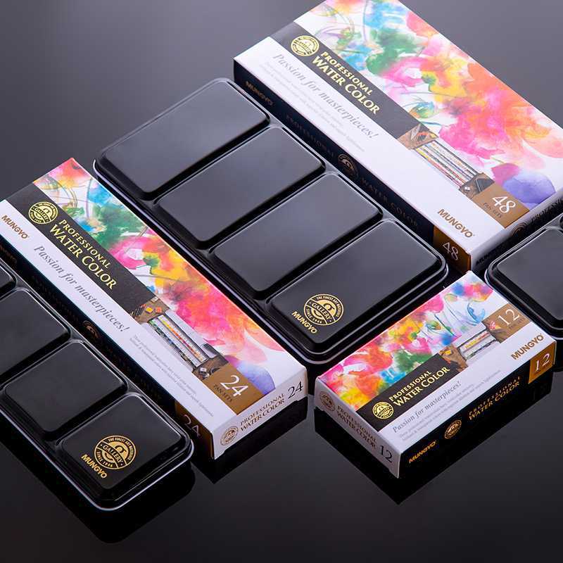 Solid Watercolor Paints in Iron Box - ARTORIA