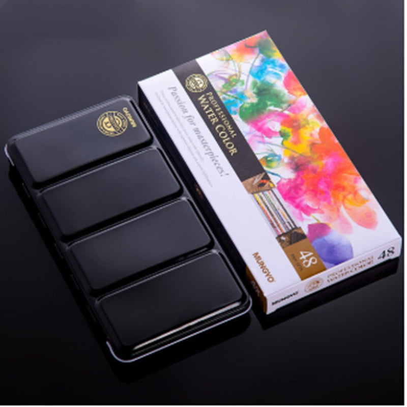 Solid Watercolor Paints in Iron Box - ARTORIA