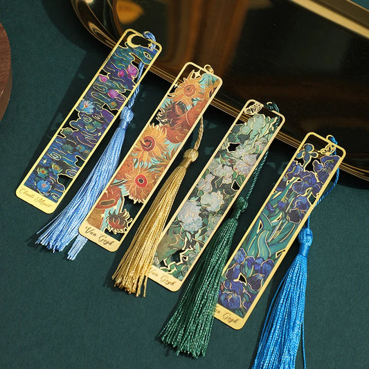 Metallic Floral Bookmark with Tassel – Elegant Gift for Readers & Creatives - ARTORIA