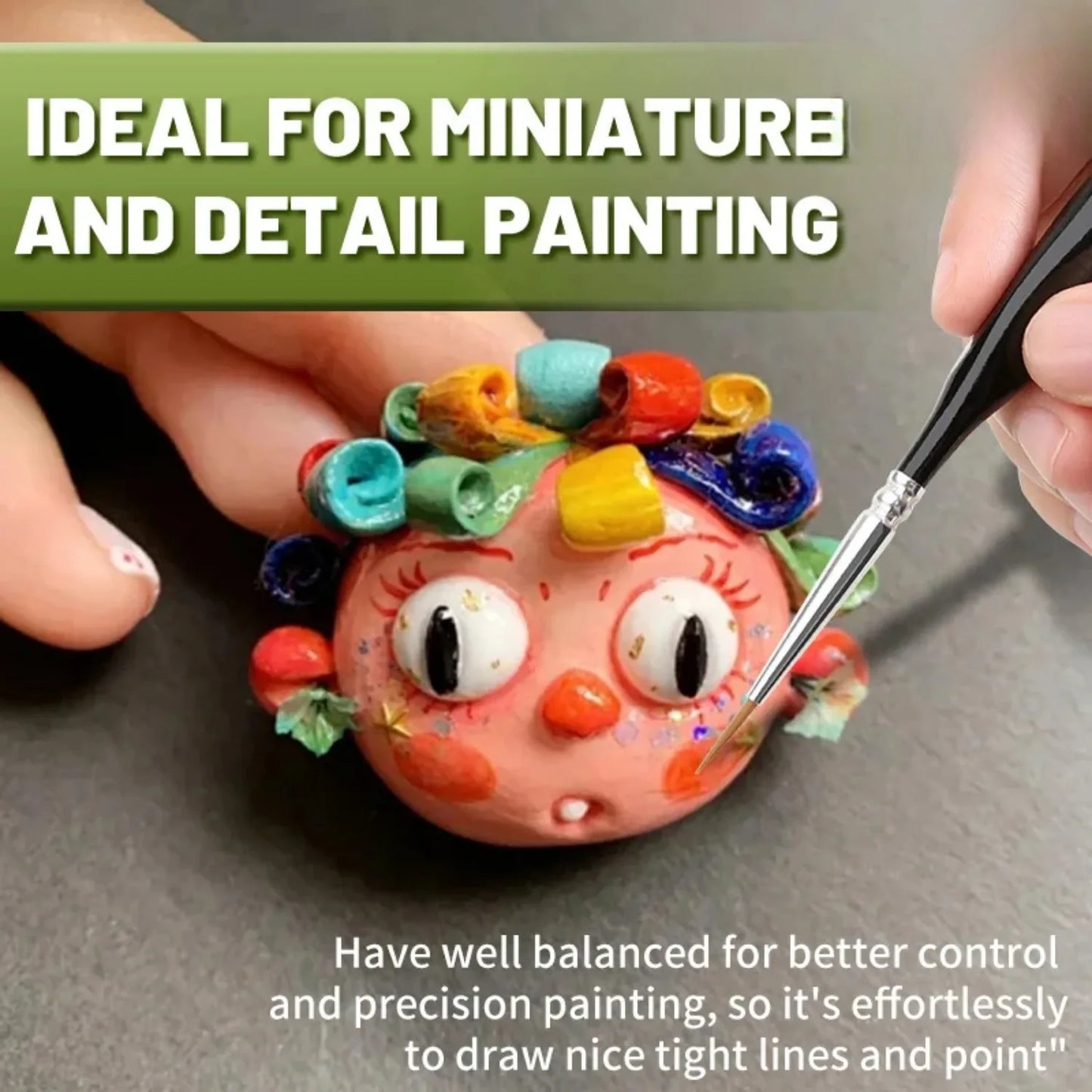 Fine Tip Paint Brush Set – For Acrylic, Models & Miniatures - ARTORIA