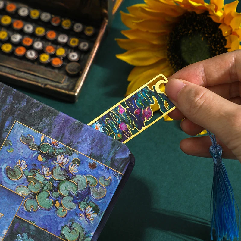 Metallic Floral Bookmark with Tassel – Elegant Gift for Readers & Creatives - ARTORIA