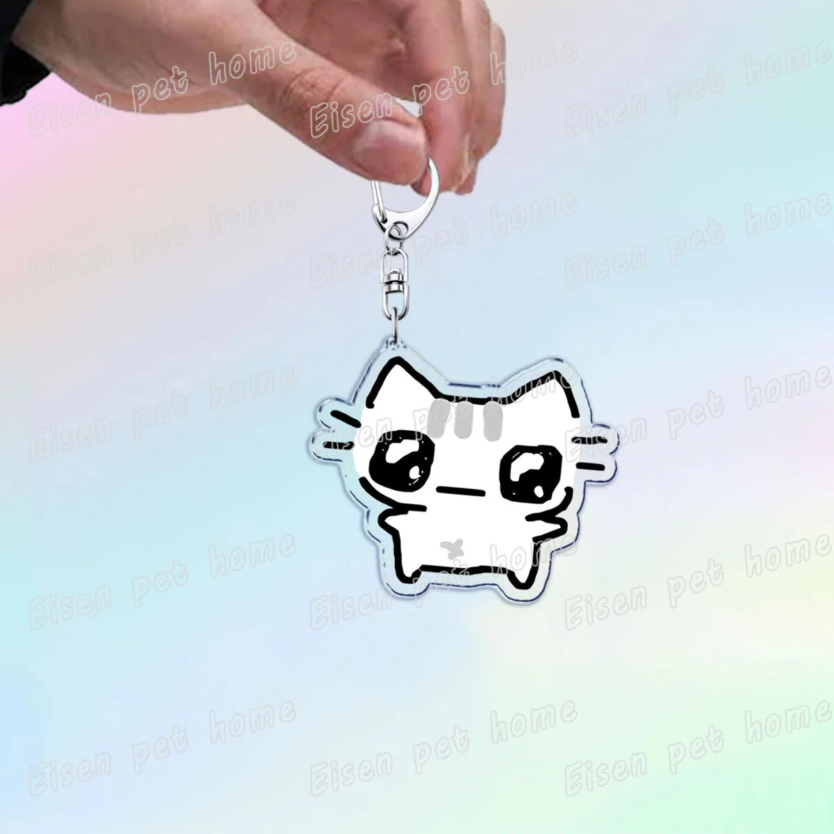 Kawaii Strawberry Cat Keychain – Cute Cartoon Kitten Bag Charm, Funny Meme Gift for Fans - ARTORIA