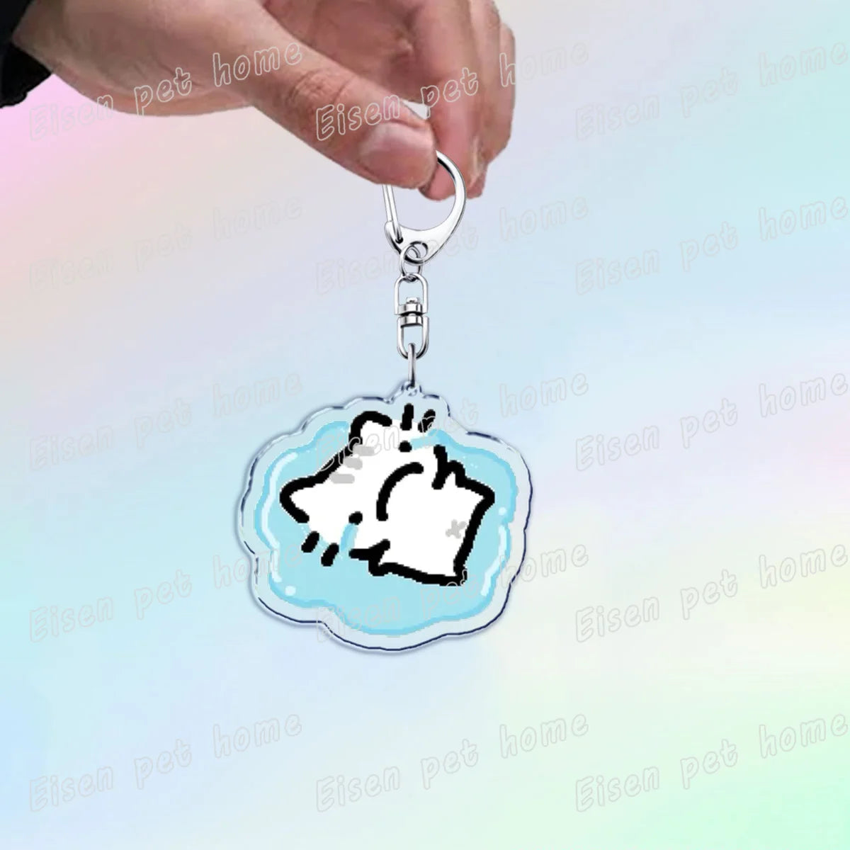 Kawaii Strawberry Cat Keychain – Cute Cartoon Kitten Bag Charm, Funny Meme Gift for Fans - ARTORIA
