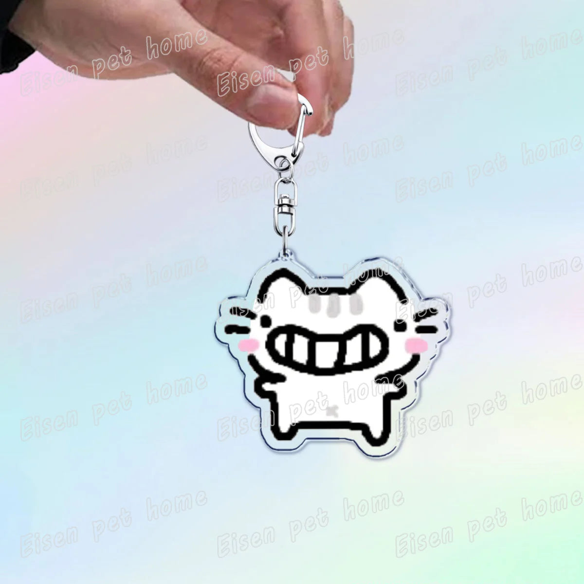 Kawaii Strawberry Cat Keychain – Cute Cartoon Kitten Bag Charm, Funny Meme Gift for Fans - ARTORIA