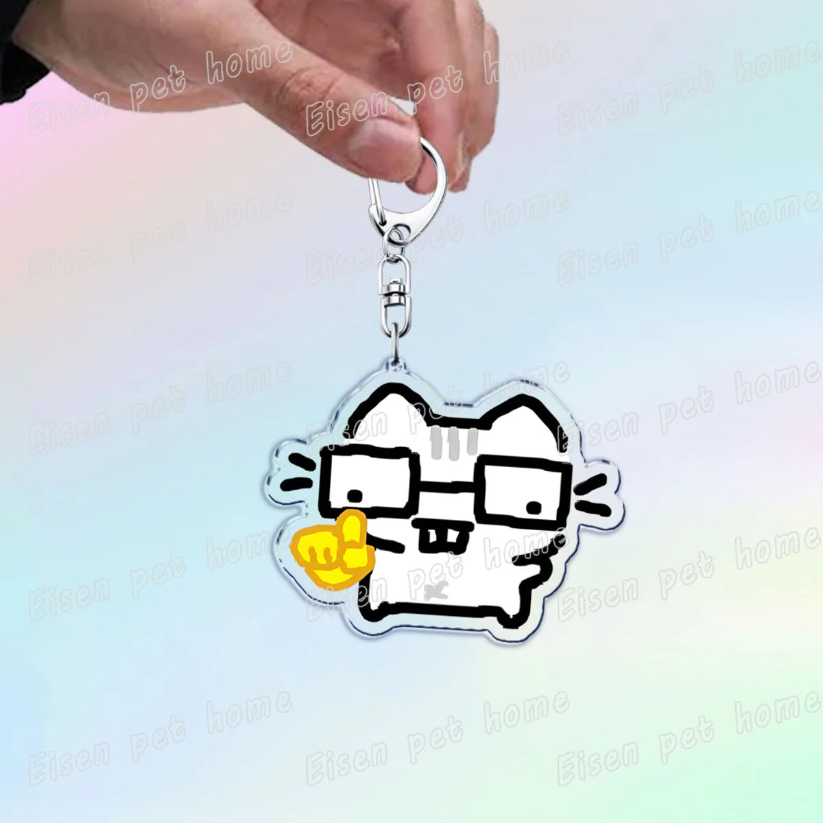 Kawaii Strawberry Cat Keychain – Cute Cartoon Kitten Bag Charm, Funny Meme Gift for Fans - ARTORIA