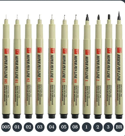 Fineliner Drawing Pen Set – Precision Markers for Manga & Illustration - ARTORIA