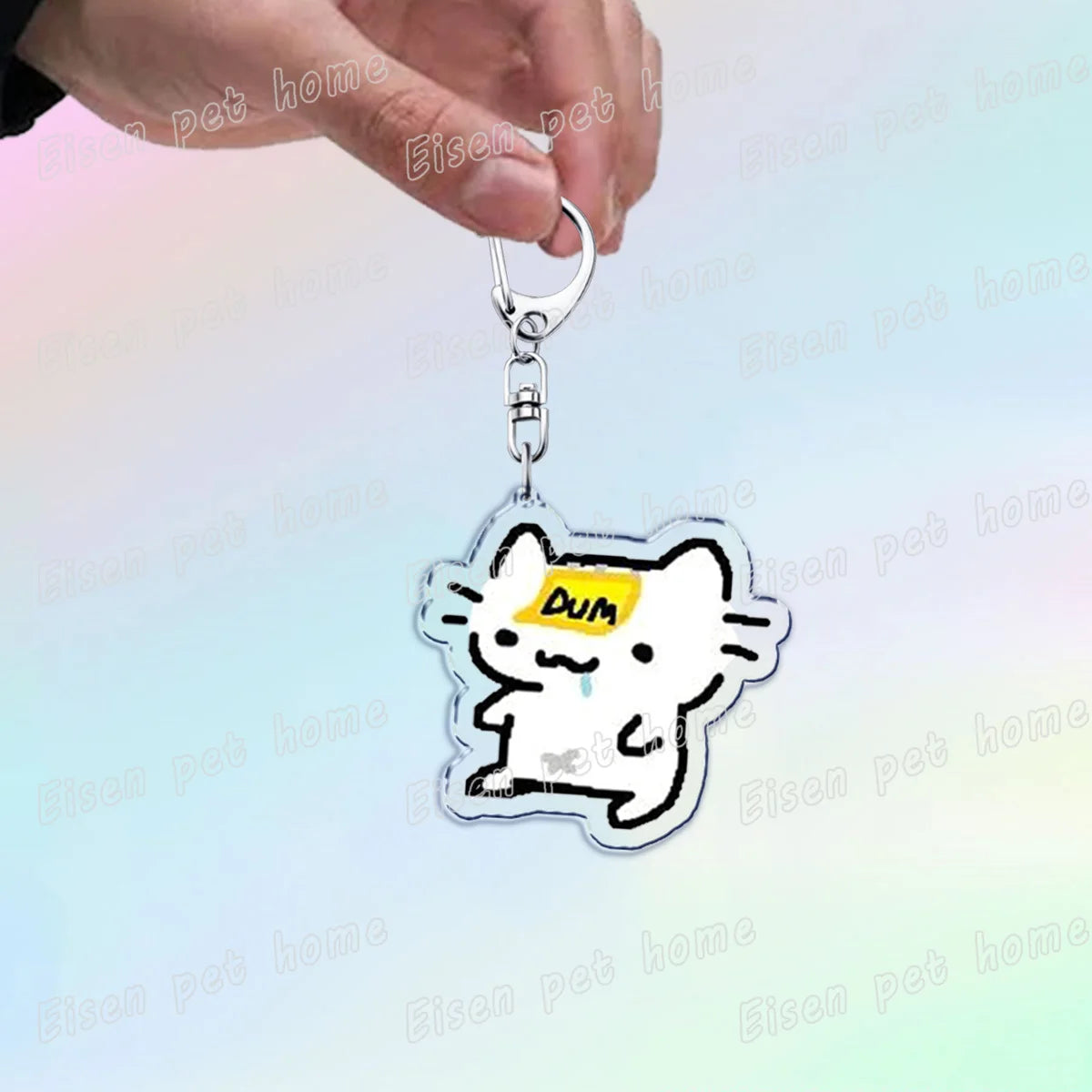 Kawaii Strawberry Cat Keychain – Cute Cartoon Kitten Bag Charm, Funny Meme Gift for Fans - ARTORIA