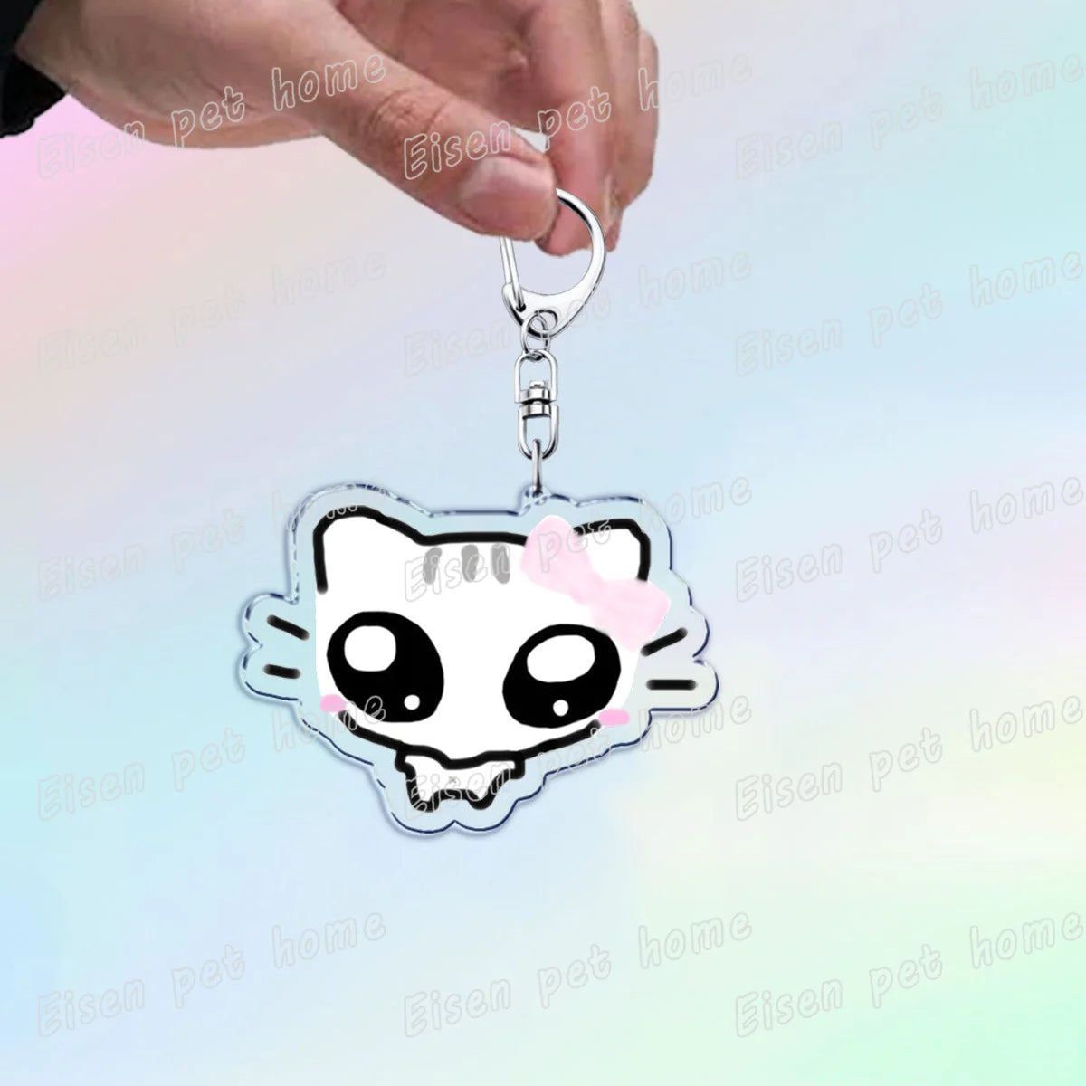 Kawaii Strawberry Cat Keychain – Cute Cartoon Kitten Bag Charm, Funny Meme Gift for Fans - ARTORIA