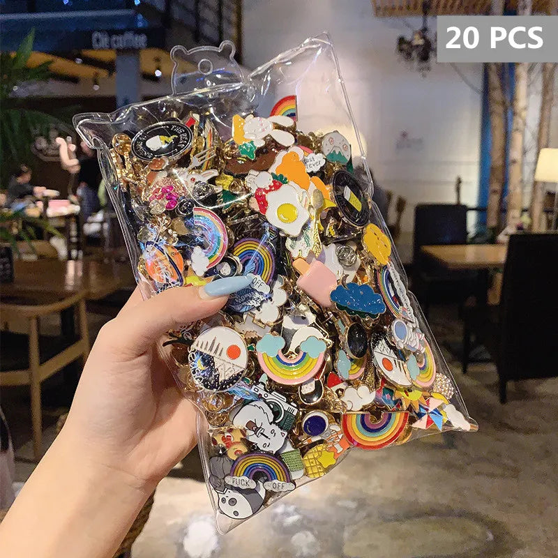 10/20/30/40/50Pcs Random cute Enamel Pin Badges - ARTORIA