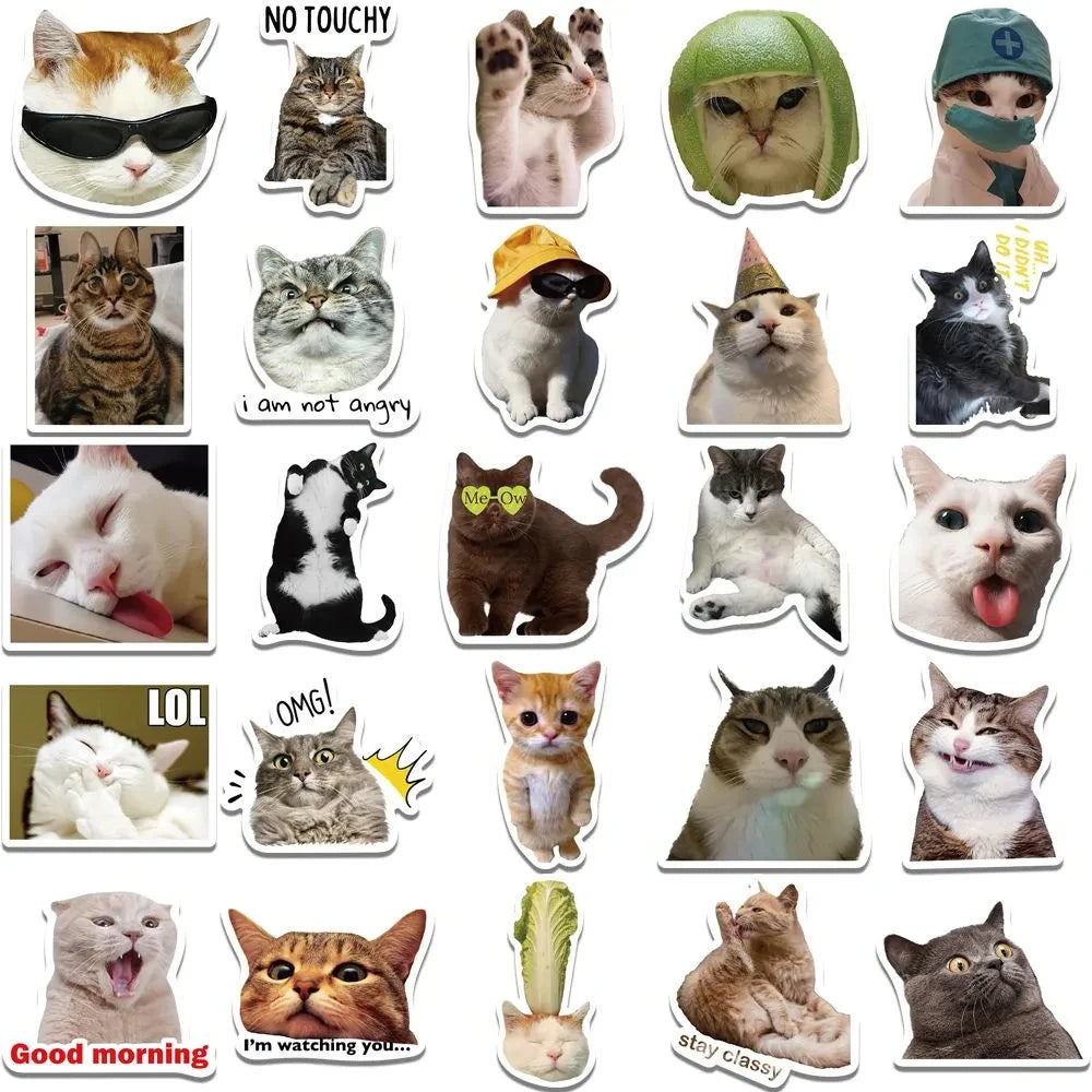 10/30/50PCS FUNNY meme EL GATO Kitten Cat Sticker Aesthetic - ARTORIA