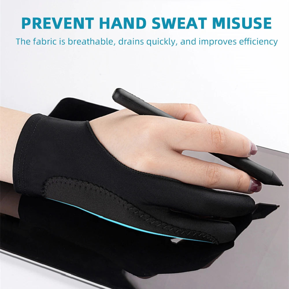Two-Finger Digital Art Glove – Anti-Smudge Drawing Glove for Tablets (Left/Right Hand) - ARTORIA