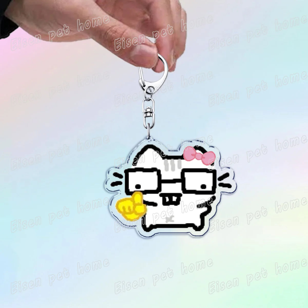 Kawaii Strawberry Cat Keychain – Cute Cartoon Kitten Bag Charm, Funny Meme Gift for Fans - ARTORIA