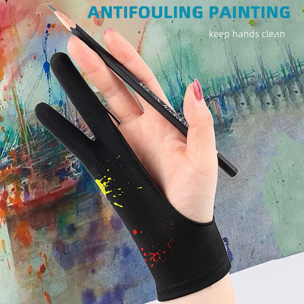 Two-Finger Digital Art Glove – Anti-Smudge Drawing Glove for Tablets (Left/Right Hand) - ARTORIA